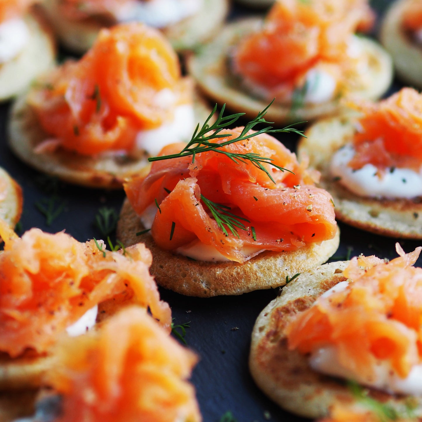 Smoked Salmon & Cream Cheese Blini